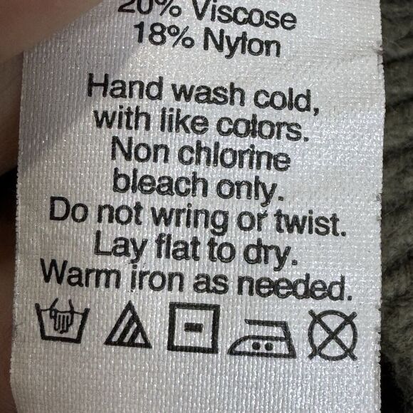 Madewell Riverside Texture Oversized Sweater XS Olive Green Crew Neck Pullover - Picture 6 of 6